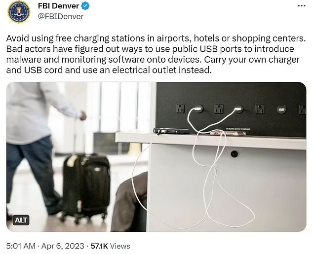FBI cảnh báo: Tuyệt đối không sử dụng trạm sạc điện thoại công cộng ở sân bay và khách sạn