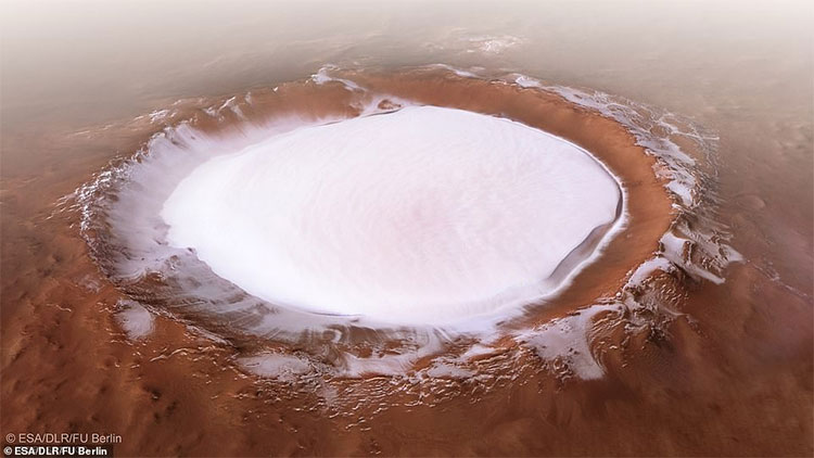 Giáng Sinh trên sao Hỏa: ESA công bố bức ảnh băng tuyết tuyệt đẹp ở hành tinh Đỏ