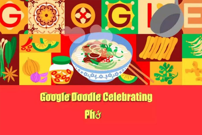 Google Doodle hôm nay tôn vinh phở Việt Nam