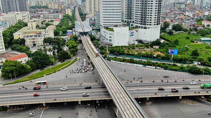 Hà Nội: Vận hành thử tuyến đường sắt trên cao đoạn Nhổn – Cầu Giấy