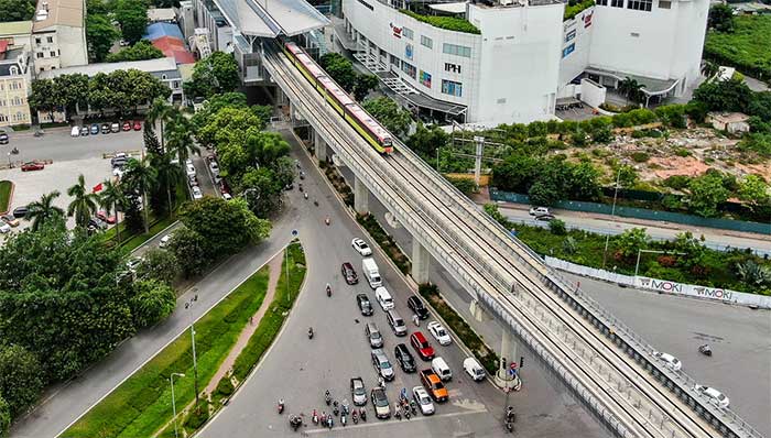 Hà Nội: Vận hành thử tuyến đường sắt trên cao đoạn Nhổn – Cầu Giấy