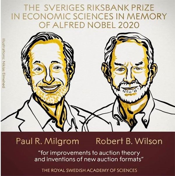 Hai nhà khoa học Mỹ thắng Nobel Kinh tế 2020