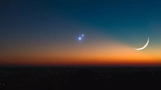 Hiện tượng kỳ thú: Sao Mộc và sao Kim hôn nhau trên bầu trời đêm, có thể nhìn thấy bằng mắt thường