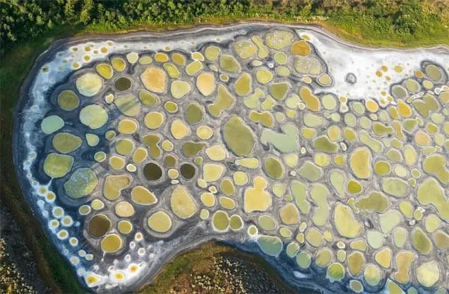 Hồ nước chấm bi độc đáo được ví như sao Hỏa trên Trái đất