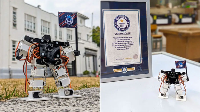 Học sinh Hong Kong chế tạo robot hình người nhỏ nhất thế giới