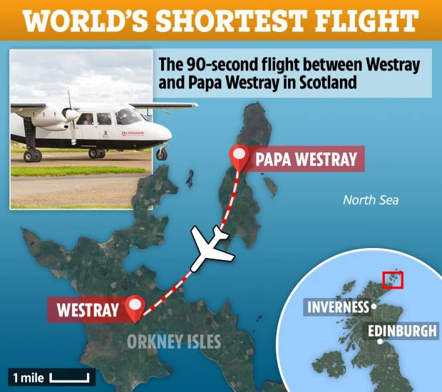 Học sinh sống trên một hòn đảo của Scotland chỉ mất 96 giây để đi đến trường!