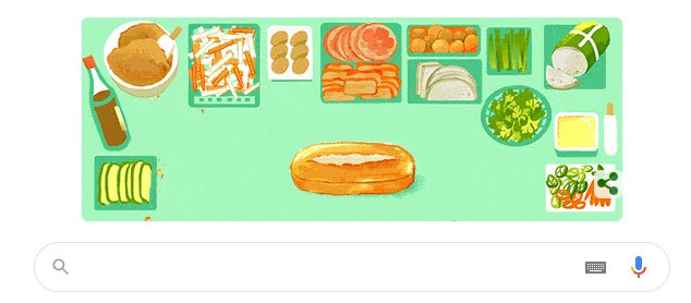 Hôm nay, bánh mì Việt Nam xuất hiện trên trang chủ Google của hơn 10 quốc gia trên thế giới