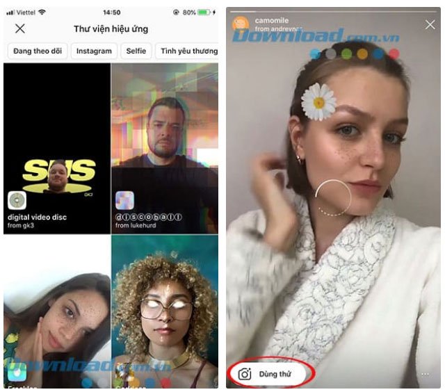 Hướng dẫn sử dụng hiệu ứng AR trên Instagram