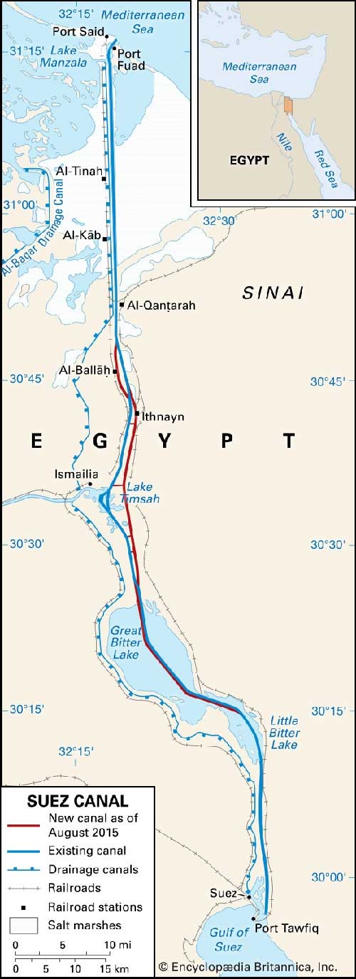 Kênh đào Suez có nguồn gốc từ thời Ai Cập cổ đại