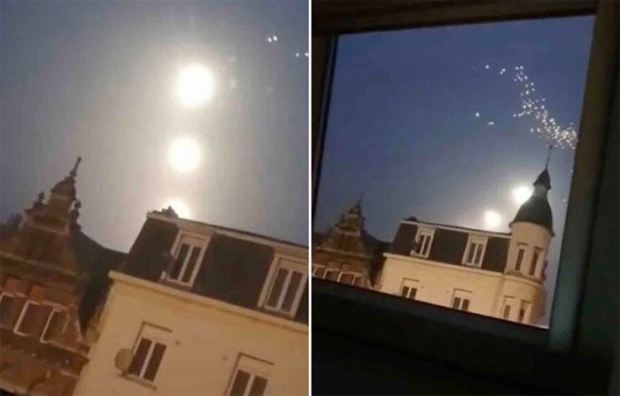 Khoảnh khắc hiếm gặp ba quả cầu phát sáng trên bầu trời Bỉ