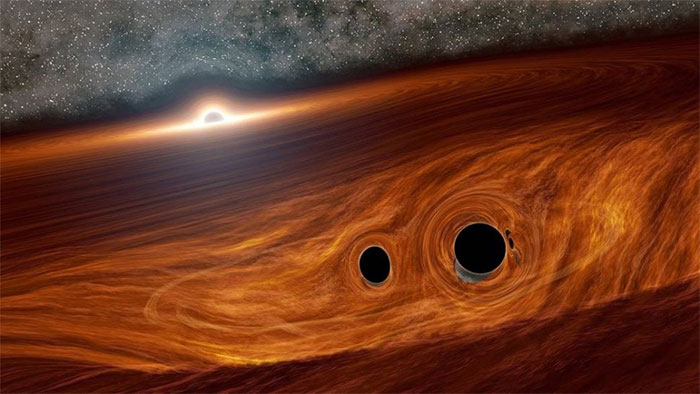 Lần đầu tiên phát hiện ánh sáng có thể từ vụ va chạm giữa hai hố đen