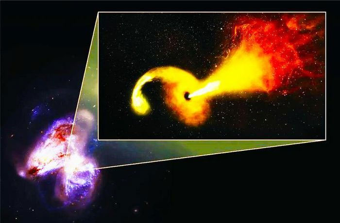 Lỗ đen quái vật nổi cơn thịnh nộ quậy tung thiên hà chủ