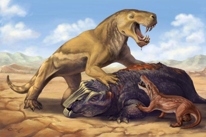 Lộ diện quái thú 252 triệu tuổi to như cọp, da tê giác, mình khủng long
