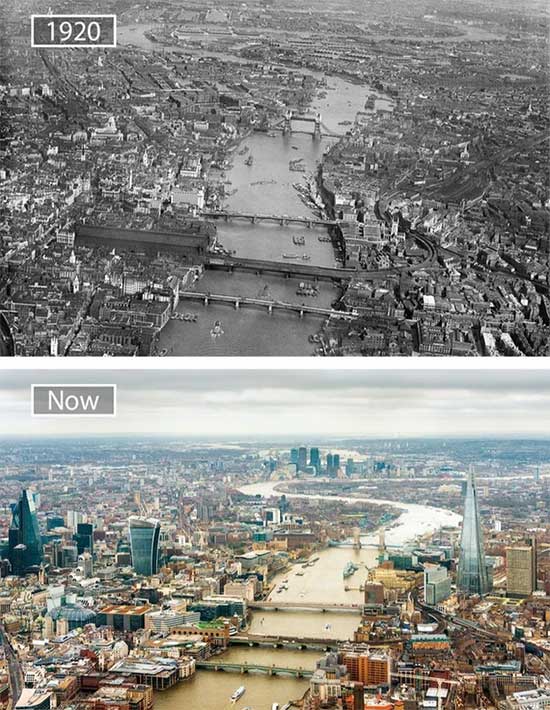 Loạt ảnh cho thấy, sự thay đổi đáng kinh ngạc của những thành phố nổi tiếng nhất thế giới trong thế kỷ qua