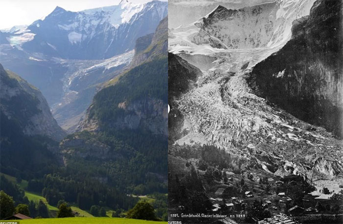 Loạt ảnh xưa - nay gây shock về sự thay đổi của các dòng sông băng: Xót xa quá, Trái đất ơi!