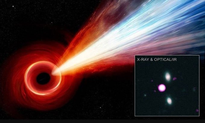 Luồng tia X lớn hơn dải Ngân Hà phát ra từ hố đen