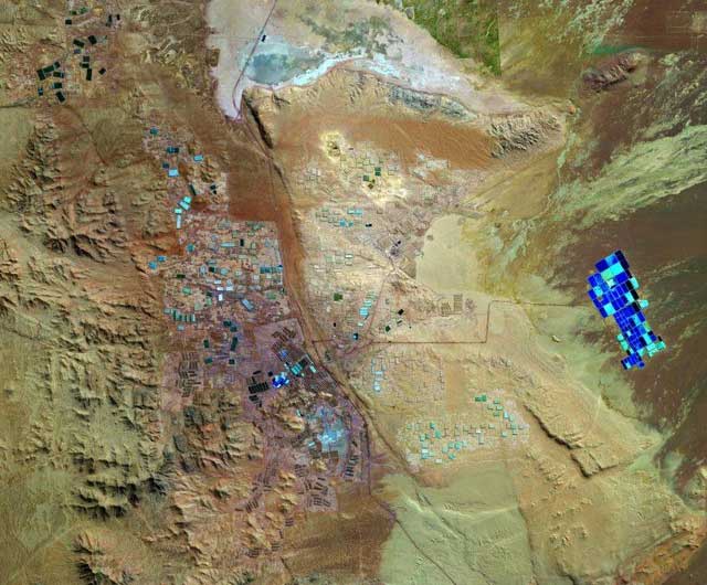 Mỏ khoáng sản rộng lớn ở sa mạc Atacama nhìn từ không gian