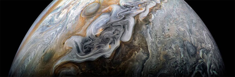 Một sao Mộc Jupiter tuyệt đẹp dưới góc nhìn của tàu Juno