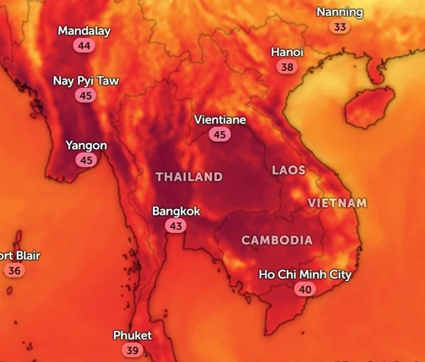 Nắng nóng ở Đông Nam Á hiện tại chưa từng có tiền lệ, thời tiết sắp tới sẽ thế nào?