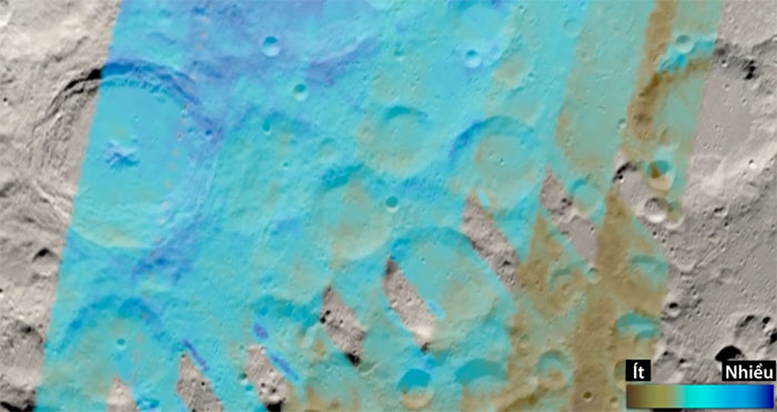 NASA công bố bản đồ nước trên Mặt trăng