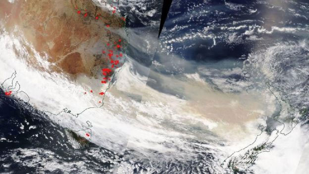 NASA: Khói từ cháy rừng ở Australia bay xa nửa vòng Trái Đất