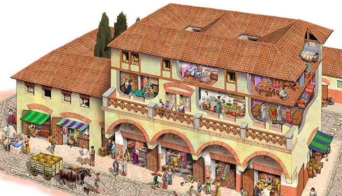 Nhà của người La Mã cổ đại: Càng có tiền càng sống thấp, tầng lớp nghèo sống ở tầng cao nhất