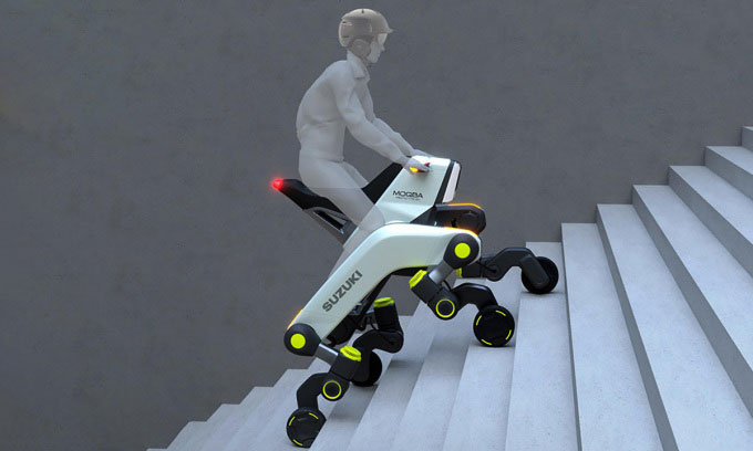 Nhật Bản ra mắt concept xe máy có thể leo cầu thang