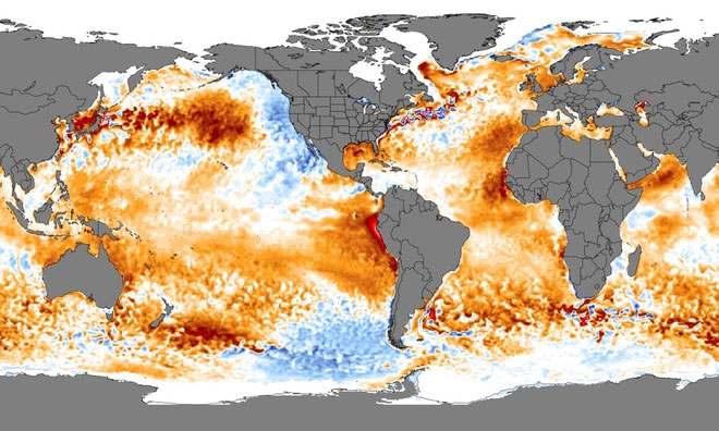 Nhiệt độ bề mặt đại dương thế giới cao chưa từng thấy