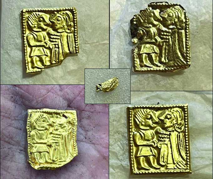 Phát hiện hàng chục miếng vàng niên đại 1.500 năm