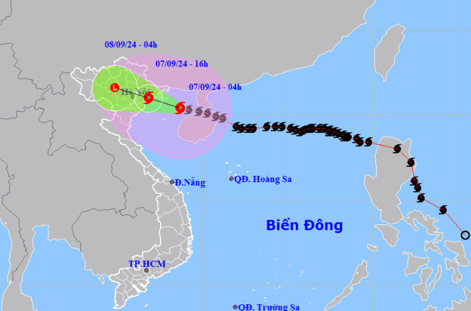 Siêu bão Yagi mạnh cấp 14 cách Quảng Ninh - Hải Phòng 160km