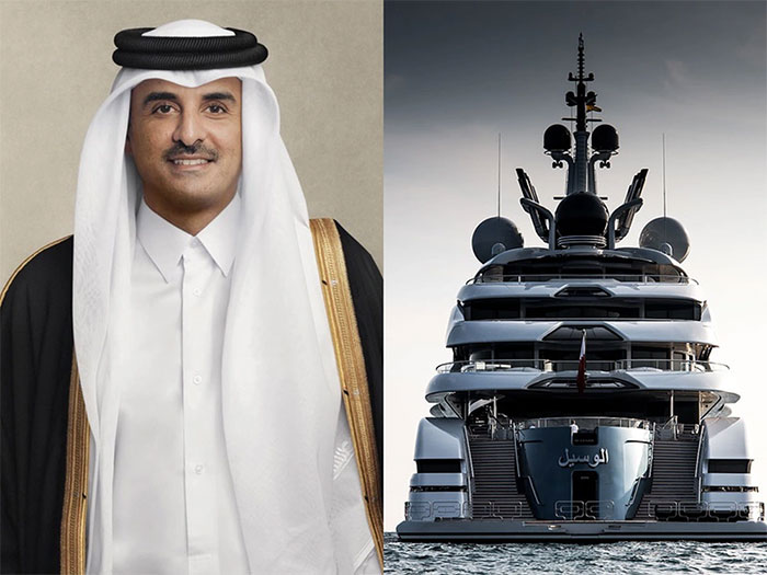 Siêu du thuyền được mệnh danh dinh thự nổi xa hoa của Quốc vương Qatar