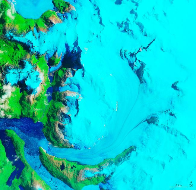 Sông băng tan chảy nhanh nhất thế giới qua ảnh vệ tinh cách nhau 30 năm