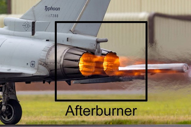 Tại sao đuôi của một số máy bay chiến đấu lại thở ra lửa?