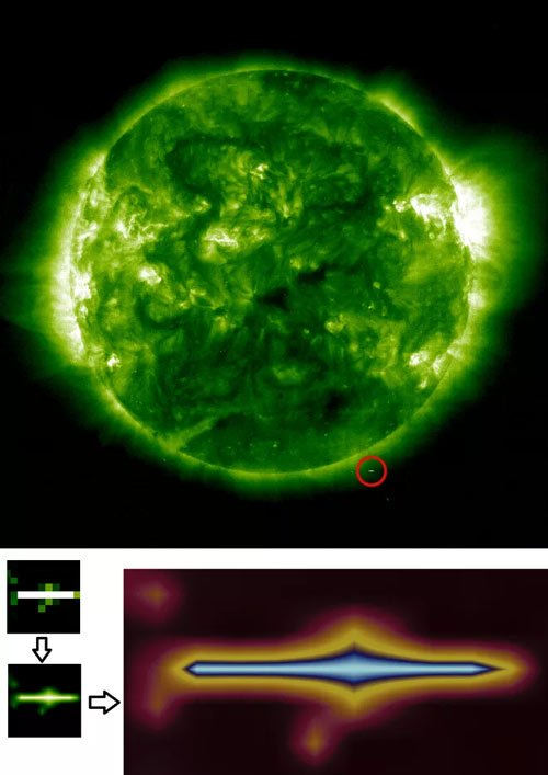 Tại sao trong tấm ảnh Mặt Trời của NASA chụp lại có một hình vuông đen ngòm như thế này?