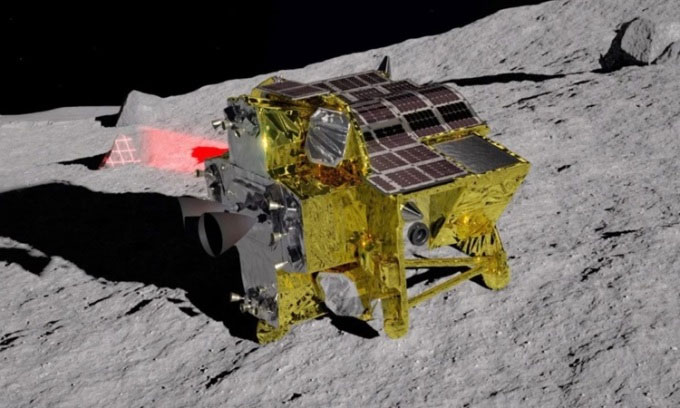 Tàu vũ trụ Nhật Bản tắt sau 3 tiếng đổ bộ Mặt trăng
