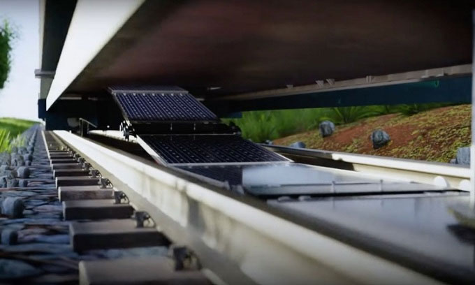 Thảm pin mặt trời đầu tiên trên đường sắt
