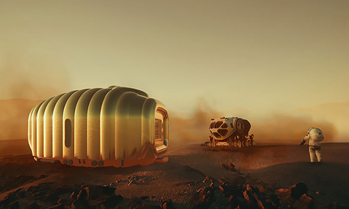 Thiết kế nhà bơm hơi cho cuộc sống trên sao Hỏa
