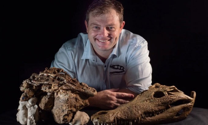 Tìm thấy hóa thạch 95 triệu năm của cá sấu khủng ăn thịt khủng long