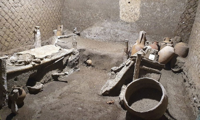 Tìm thấy phòng nô lệ chôn vùi 2.000 năm dưới tro núi lửa