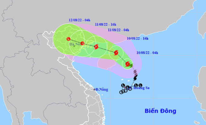 Tối nay, cơn bão số 2 (bão Mulan) vào vịnh Bắc Bộ