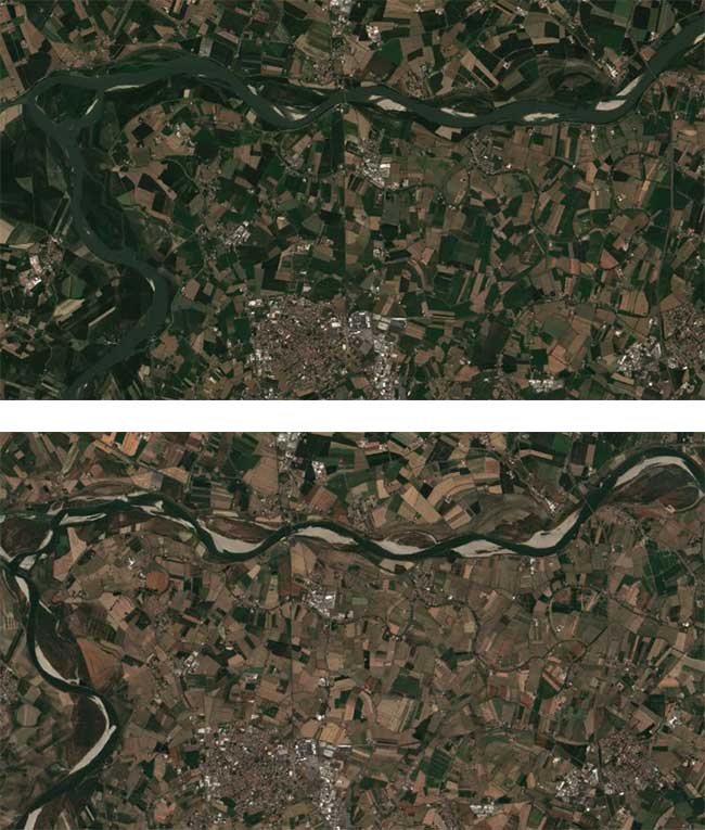 Top 6 con sông cạn khô trên Trái đất nhìn từ vũ trụ