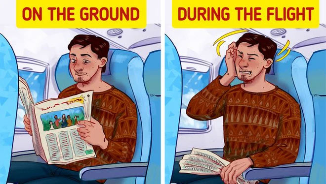 Top 8 trải nghiệm kỳ lạ xảy ra với cơ thể chỉ thấy được khi lên máy bay