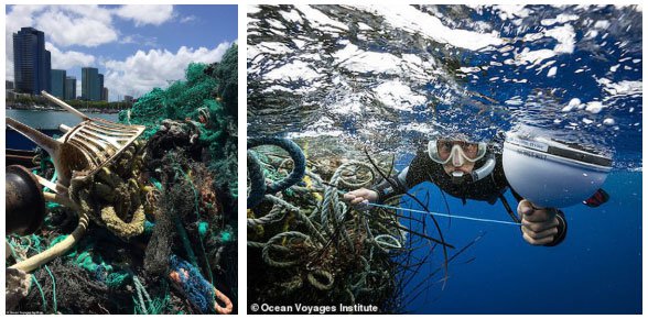 Trục vớt được hàng tấn loại rác kinh khủng hơn rác thải nhựa dưới đáy đại dương