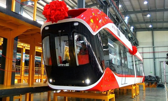 Trung Quốc sắp thử nghiệm tàu đệm từ chạy trên đường ray lộn ngược