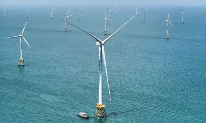 Turbine gió ngoài khơi lớn nhất thế giới bắt đầu hoạt động