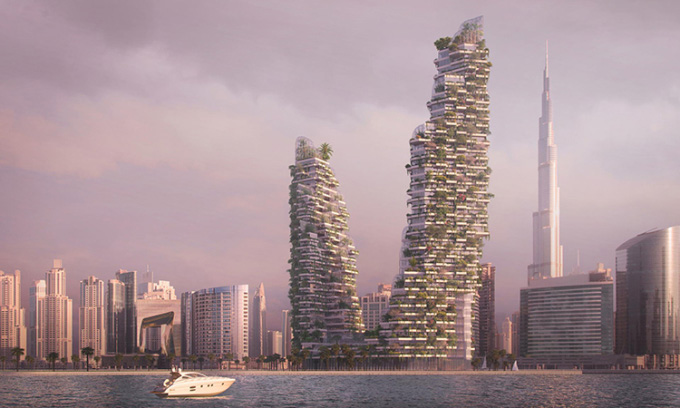 UAE lên kế hoạch xây nhà chọc trời đôi có 30.000 cây
