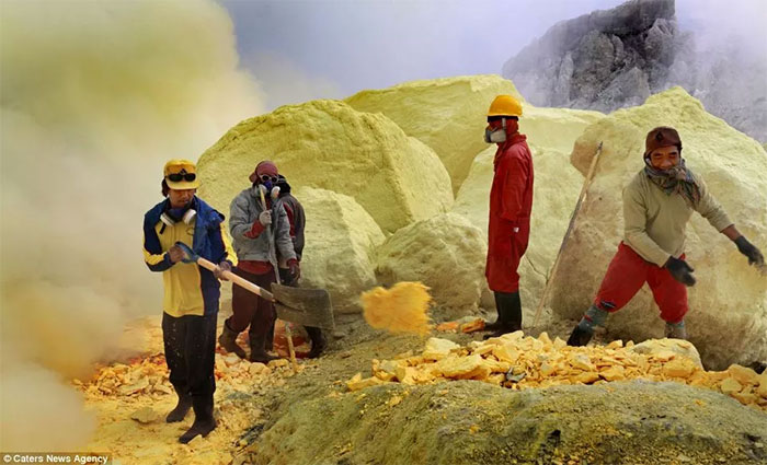 Vàng ở núi lửa này có gì đặc biệt mà khiến hàng trăm công nhân mạo hiểm mạng sống để lấy?