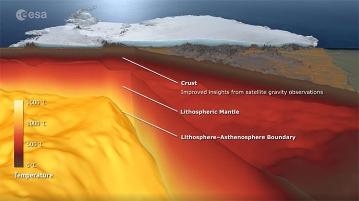 Vệ tinh GOCE tiết lộ cấu trúc bề mặt dưới lớp băng Nam Cực