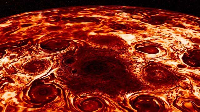 Xếp thành hình dạng kỳ lạ, những cơn lốc xoáy khổng lồ trên sao Mộc khiến giới khoa học sửng sốt