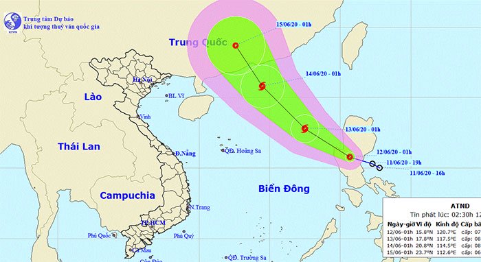 Xuất hiện áp thấp nhiệt đới đi vào biển Đông, có khả năng mạnh lên thành bão